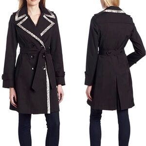 Via Spiga Black Coat with Red Accent